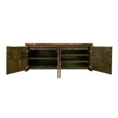 Karl Springer Karl Springer Royal Palm 4 Door Cabinet in Lacquered Goatskin ca 1990 - 3362847