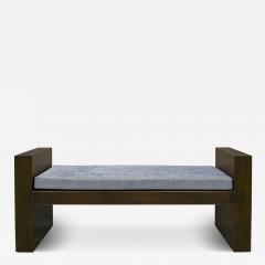 Karl Springer Karl Springer Sculpture Bench in Scored Leather 1980s - 4053956