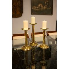 Karl Springer Karl Springer Set Of 3 Iconic Brass and Chrome Candle Holders 1984 - 4411995