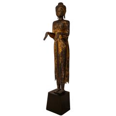 Karl Springer Karl Springer Standing Buddha Sculpture in Gilt Bronze 19th Century - 4330524