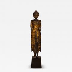 Karl Springer Karl Springer Standing Buddha Sculpture in Gilt Bronze 19th Century - 4332567