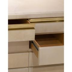 Karl Springer Karl Springer Stunning Chest of Drawers in Lacquered Goatskin 1980s - 4157686