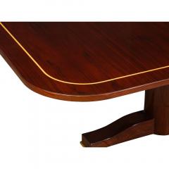 Karl Springer Karl Springer Stunning Monumental Dining Table in Rosewood with Inlay 1980s - 3063133