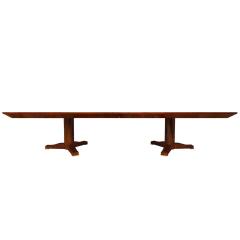 Karl Springer Karl Springer Stunning Monumental Dining Table in Rosewood with Inlay 1980s - 4250757