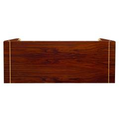 Karl Springer Karl Springer Stunning Monumental Dining Table in Rosewood with Inlay 1980s - 4250762