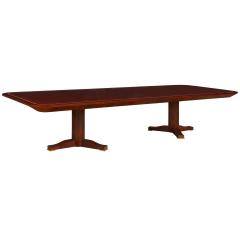 Karl Springer Karl Springer Stunning Monumental Dining Table in Rosewood with Inlay 1980s - 4250882