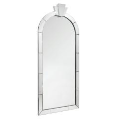 Karl Springer Karl Springer Stunning Monumental Dome Top Art Deco Mirror 1980s - 3143940