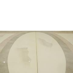 Karl Springer Karl Springer Style Extension Dining Table with Artisan Faux Goatskin 1980s - 785260