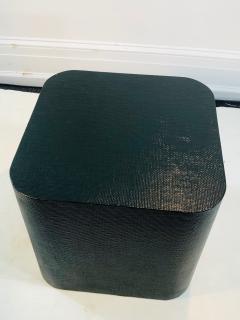 Karl Springer Karl Springer Style Grass Cloth Side Table - 1143132