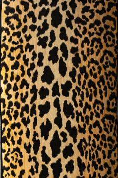 Karl Springer Karl Springer Style Large Waterfall Bench in Leopard Velvet Black Leather - 2272670