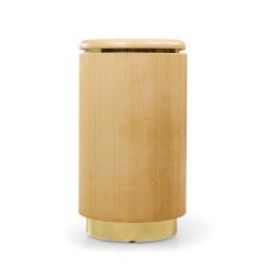 Karl Springer Karl Springer Style Mid Century Grass Cloth and Brass Credenza - 4238112