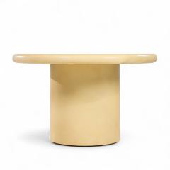 Karl Springer Karl Springer Style Mid Century Lacquered Goat Skin Dining Table with 2 Leaves - 4244772