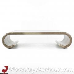 Karl Springer Karl Springer Style Mid Century Lacquered and Glass Coffee Table - 3693982