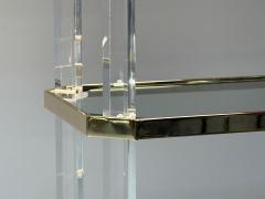 Karl Springer Karl Springer Style Mid Century Modern Etageres Lucite Brass USA 1960s - 4017450