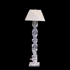 Karl Springer Karl Springer Style Mid Century Stacked Lucite Helix Floor Lamp - 4570226