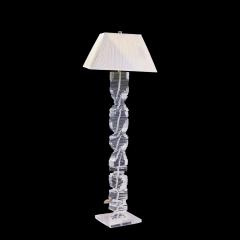 Karl Springer Karl Springer Style Mid Century Stacked Lucite Helix Floor Lamp - 4570228