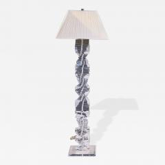 Karl Springer Karl Springer Style Mid Century Stacked Lucite Helix Floor Lamp - 4574089