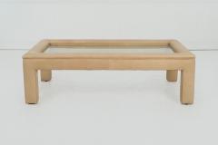 Karl Springer Karl Springer Style Padded Leather Coffee Table 1980 c  - 4473316