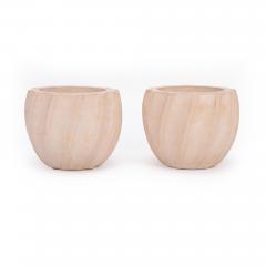 Karl Springer Karl Springer Style Ribbed Planter c 1980 - 4811629