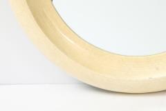 Karl Springer Karl Springer Style Tesselated Bone And Bronze Round Wall Mirror - 4505118