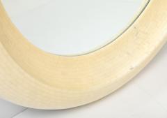 Karl Springer Karl Springer Style Tesselated Bone And Bronze Round Wall Mirror - 4505121