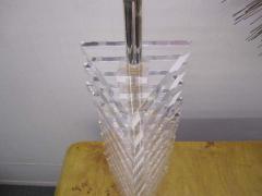 Karl Springer Karl Springer Style Triangular Stacked Lucite Lamps Mid Century Modern - 1862532