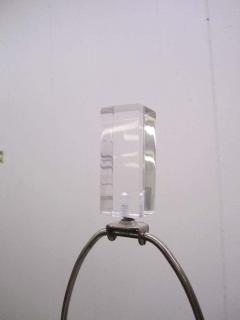 Karl Springer Karl Springer Style Triangular Stacked Lucite Lamps Mid Century Modern - 1862535