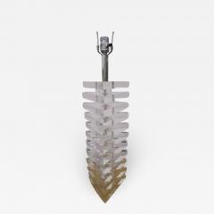 Karl Springer Karl Springer Style Triangular Stacked Lucite Lamps Mid Century Modern - 1864342