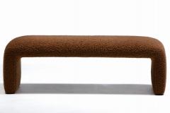 Karl Springer Karl Springer Style Waterfall Bench in Chocolate Cocoa Boucl  - 4722633