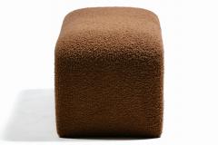 Karl Springer Karl Springer Style Waterfall Bench in Chocolate Cocoa Boucl  - 4722636