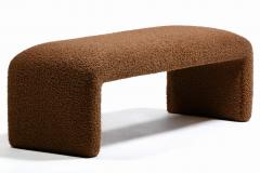 Karl Springer Karl Springer Style Waterfall Bench in Chocolate Cocoa Boucl  - 4722640