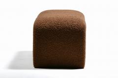 Karl Springer Karl Springer Style Waterfall Bench in Chocolate Cocoa Boucl  - 4722641