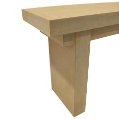 Karl Springer Karl Springer T Style Console Table in Lacquered Linen 1970s - 1908294