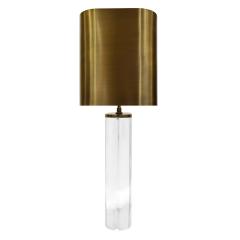 Karl Springer Karl Springer Table Lamp in Solid Lucite with Bronze Shade 1970s - 1628941