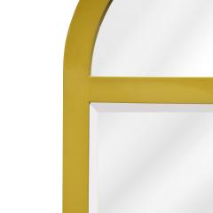 Karl Springer Karl Springer Wall Hanging Mirror in Mustard Lacquer 1970s - 1921896