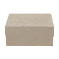 Karl Springer Karl Springer White Snake Skin Lidded Box with Semi Precious Stone 1970s - 2061115