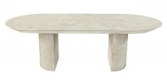 Karl Springer Knife Edge Dining Table in Bleached Goat Skin by Karl Springer - 155587