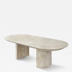 Karl Springer Knife Edge Dining Table in Bleached Goat Skin by Karl Springer - 155811