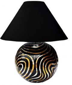 Karl Springer LARGE VERMICELLI COROMANDEL TABLE LAMP - 4648292