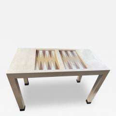 Karl Springer LIZARD BACKGAMMON TABLE WITH BAKELITE PIECES IN THE MANNER OF KARL SPRINGER - 3215797