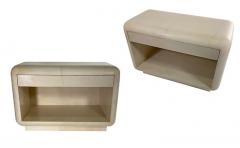 Karl Springer LTD A Pair of American Modern Bullnose Night Tables Karl Springer - 4641641