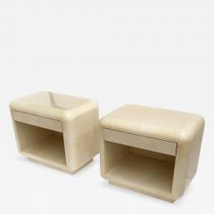 Karl Springer LTD BULLNOSE NIGHT TABLES - 4648295