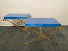 Karl Springer LTD Customizable Karl Springer Ltd Mid Century American JMF Greek Key Tables - 4274365