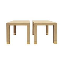 Karl Springer LTD Karl Springer Classic Parsons Side Tables in Lacquered Linen early 2003 - 2352293