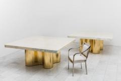 Karl Springer LTD Karl Springer LTD Freeform Dining Table with Custom Goatskin Top USA - 4036735