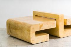 Karl Springer LTD Karl Springer LTD Lacquered Goatskin Sculpture Low Table USA - 4036760