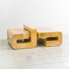 Karl Springer LTD Karl Springer LTD Lacquered Goatskin Sculpture Low Table USA - 4036798