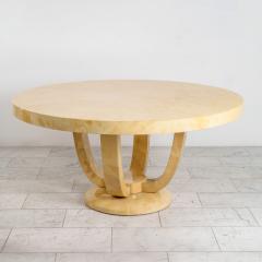 Karl Springer LTD Karl Springer LTD Monumental Goatskin Dining Table in Citron USA - 4036765