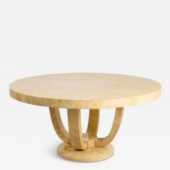 Karl Springer LTD Karl Springer LTD Monumental Goatskin Dining Table in Citron USA - 4123639