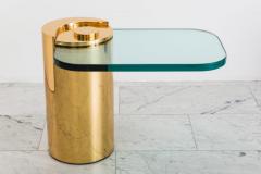 Karl Springer LTD Karl Springer LTD Polished Bronze Sculpture Leg Table USA - 4036706
